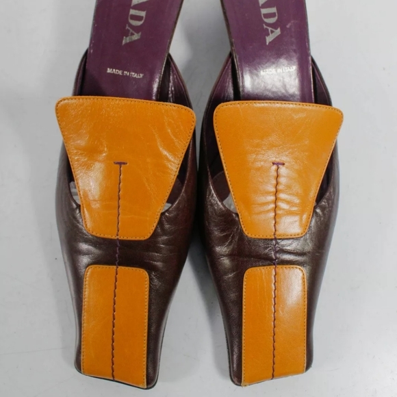 Prada Purplish Slip On Square Toe Mules shoes - Picture 4 of 7